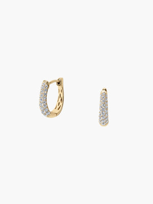 Theodora Triple Diamond Hoop Earrings Theodora Triple Diamond Hoop Earrings