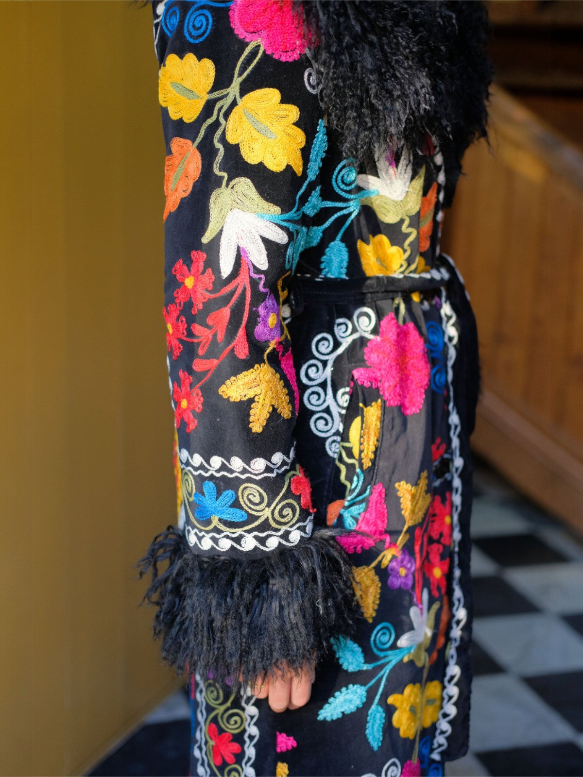 Aisara Wrap Coat - S/M | Print/Black Aisara Wrap Coat - S/M | Print/Black