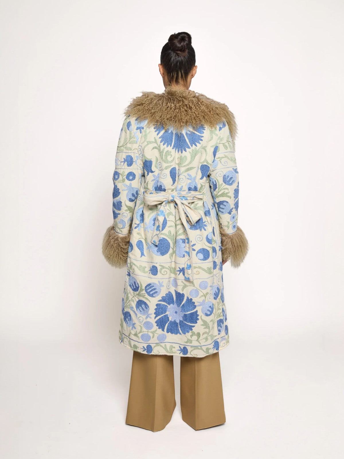 Aisara Wrap Coat - S | Blue Print/White Aisara Wrap Coat - S | Blue Print/White