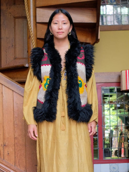 Aziz Waistcoat - M | Multi/Black