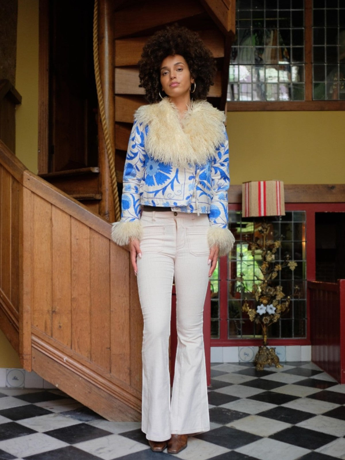 Madina Coat - XS | Blue/Ivory Madina Coat - XS | Blue/Ivory