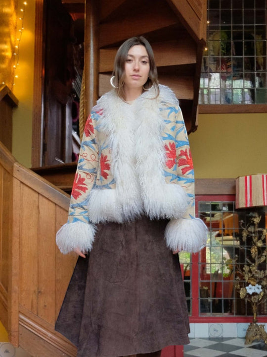 Zebay Coat - XS | Blue/Red/White