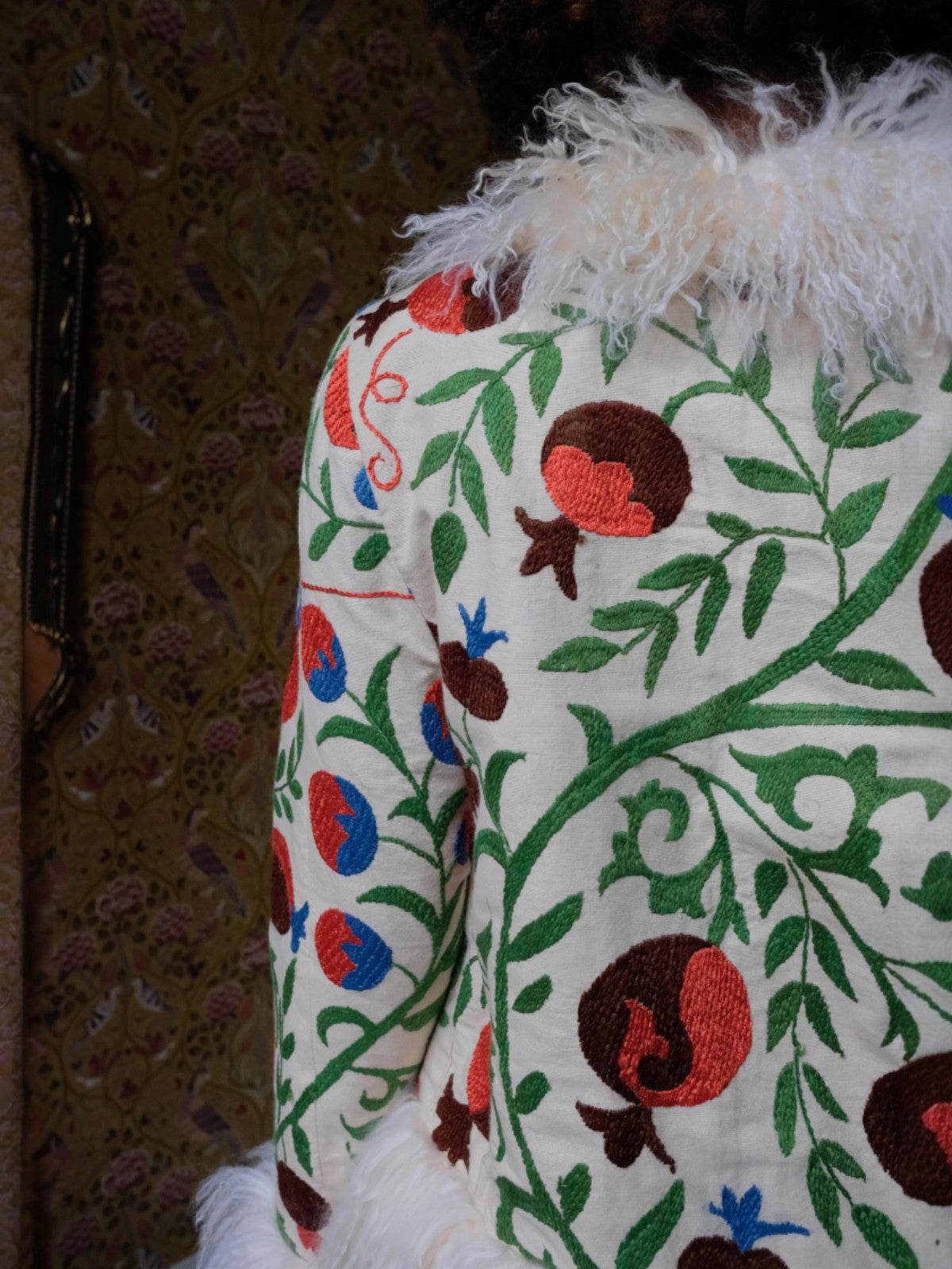 Zebay Coat - S/M | Multi Print/White Trim Zebay Coat - S/M | Multi Print/White Trim