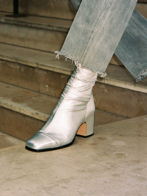 Aria Ankle Boots | Silver Aria Ankle Boots | Silver