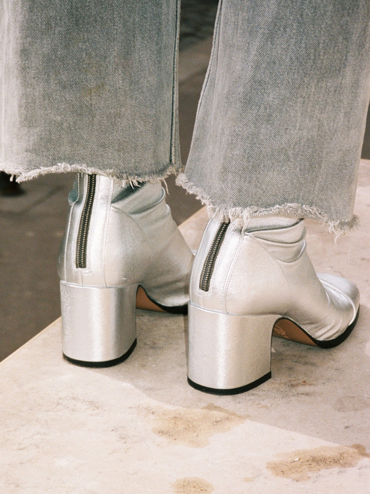 Aria Ankle Boots | Silver Aria Ankle Boots | Silver