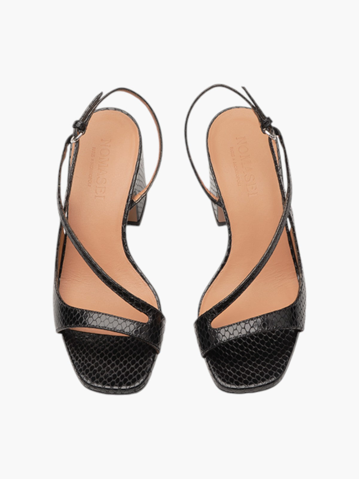 Venus Sandals | Embossed Black Venus Sandals | Embossed Black