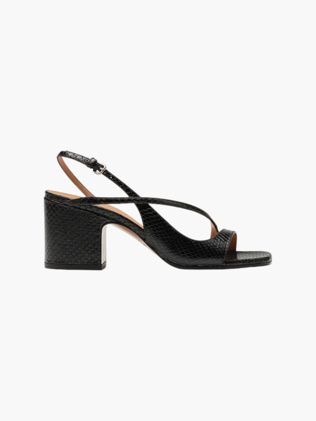 Venus Sandals | Embossed Black