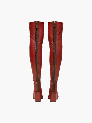 Whisper Over the Knee Boots | Red Stretch Whisper Over the Knee Boots | Red Stretch