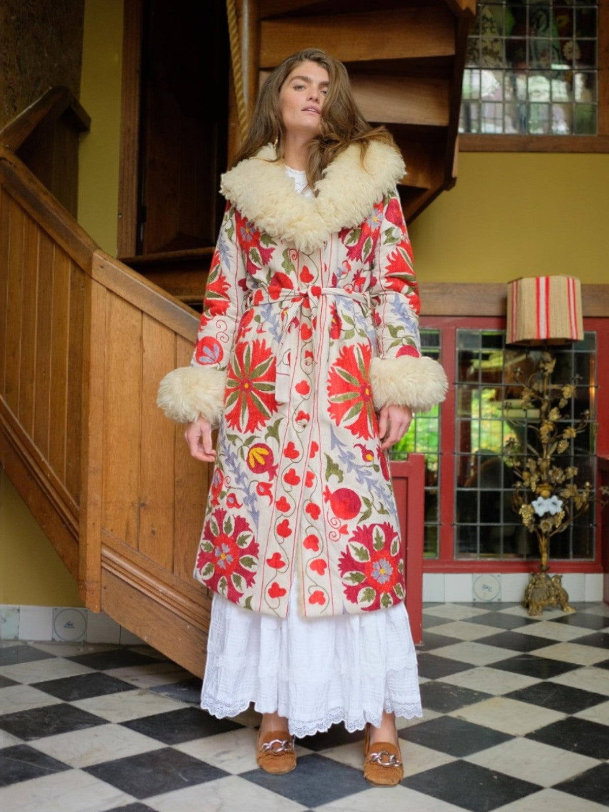 Aisara Wrap Coat - S | Print/Ivory Aisara Wrap Coat - S | Print/Ivory