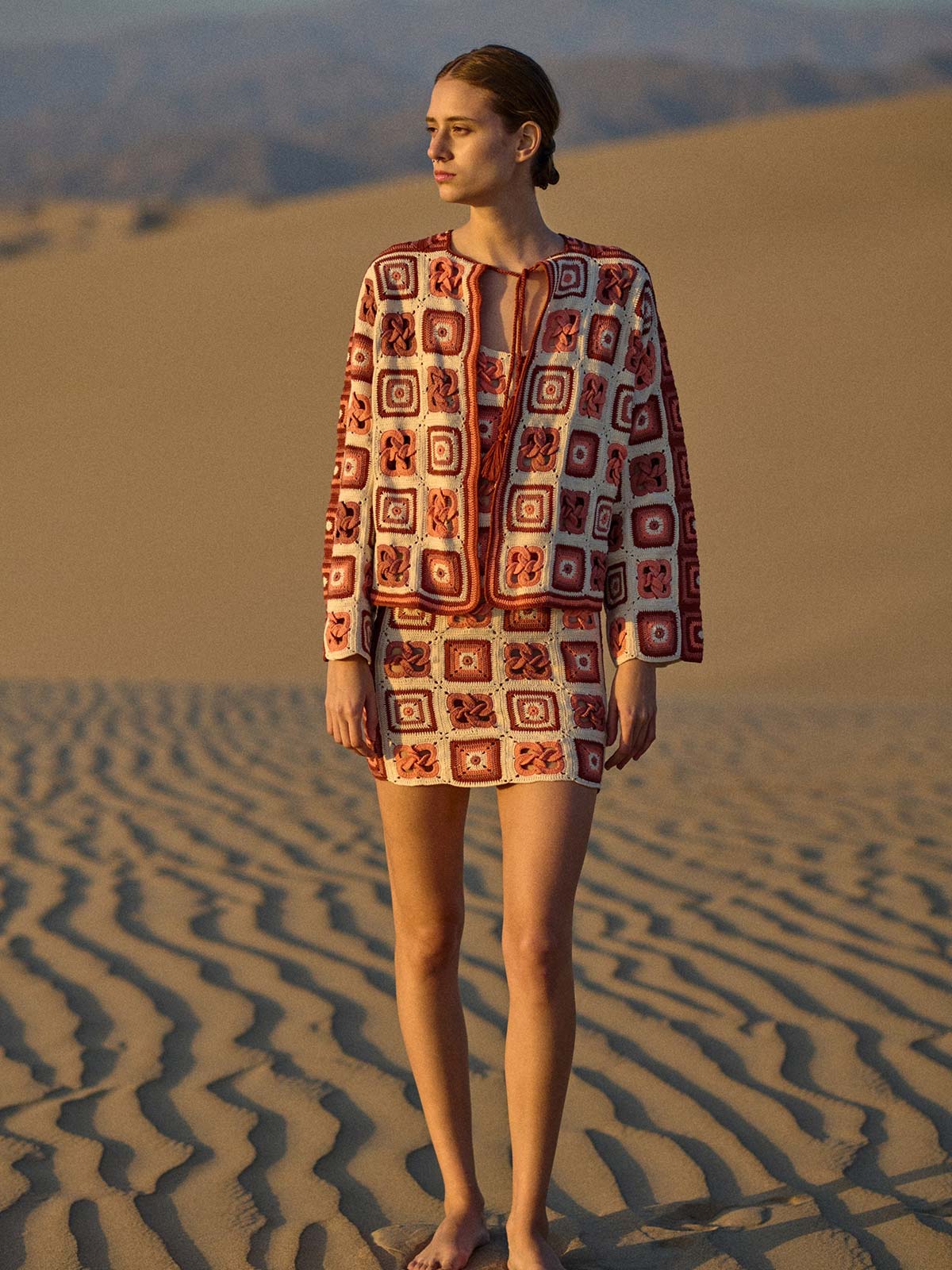 Santeria Cardigan | Ivory/Brown Santeria Cardigan | Ivory/Brown