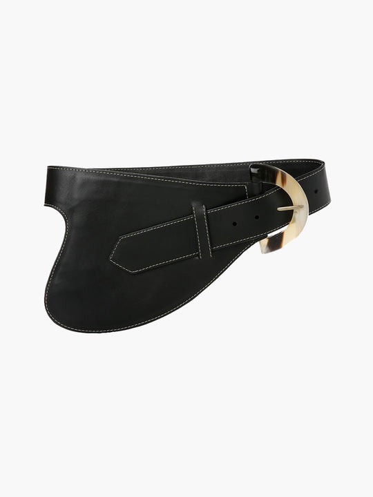 La Jefa Belt in Leather | Black