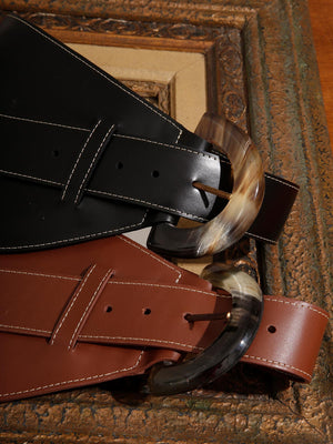 La Jefa Belt in Leather | Black La Jefa Belt in Leather | Black