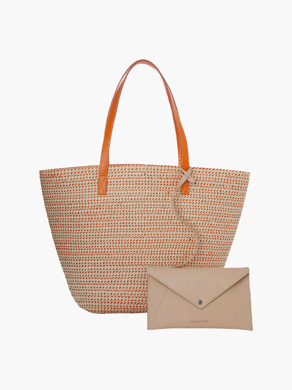 Marcial Handbag in Leather and Cana Flecha | Orange