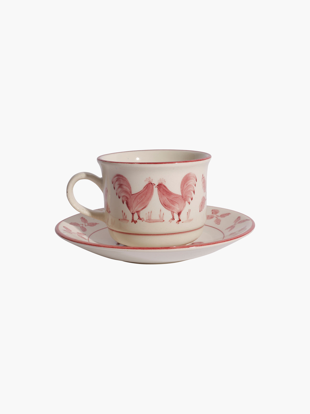 La Coquette Coffee or Tea Cup and Plate | Red