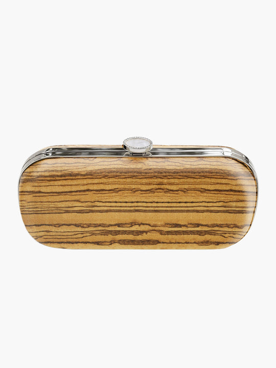 Zebra Wood Clutch
