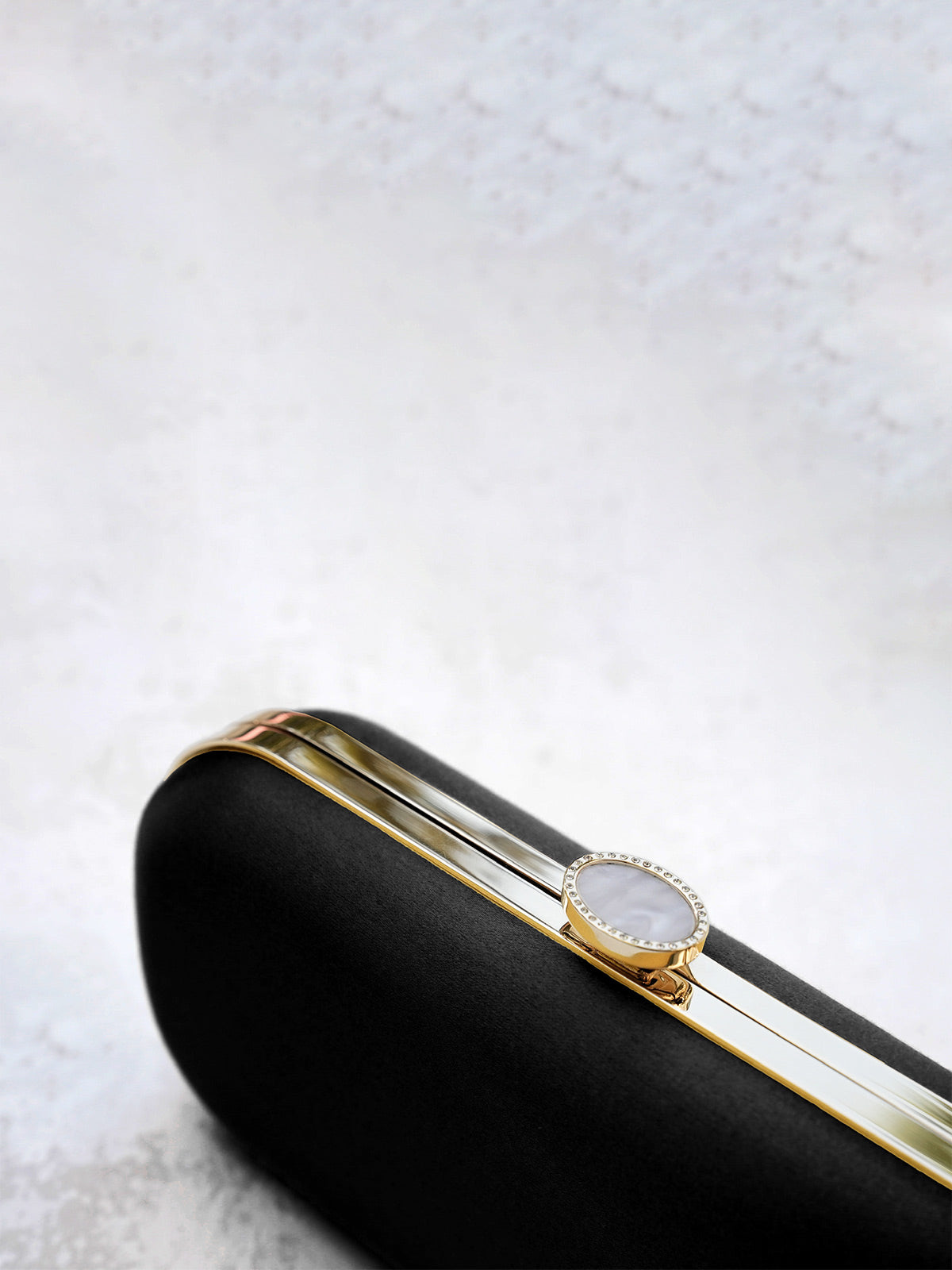 Satin Bella Clutch | Black Satin Bella Clutch | Black