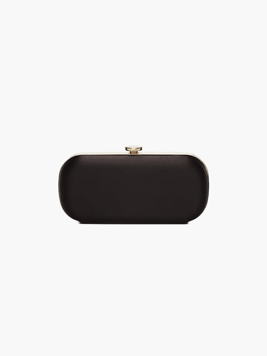 Satin Bella Clutch | Black