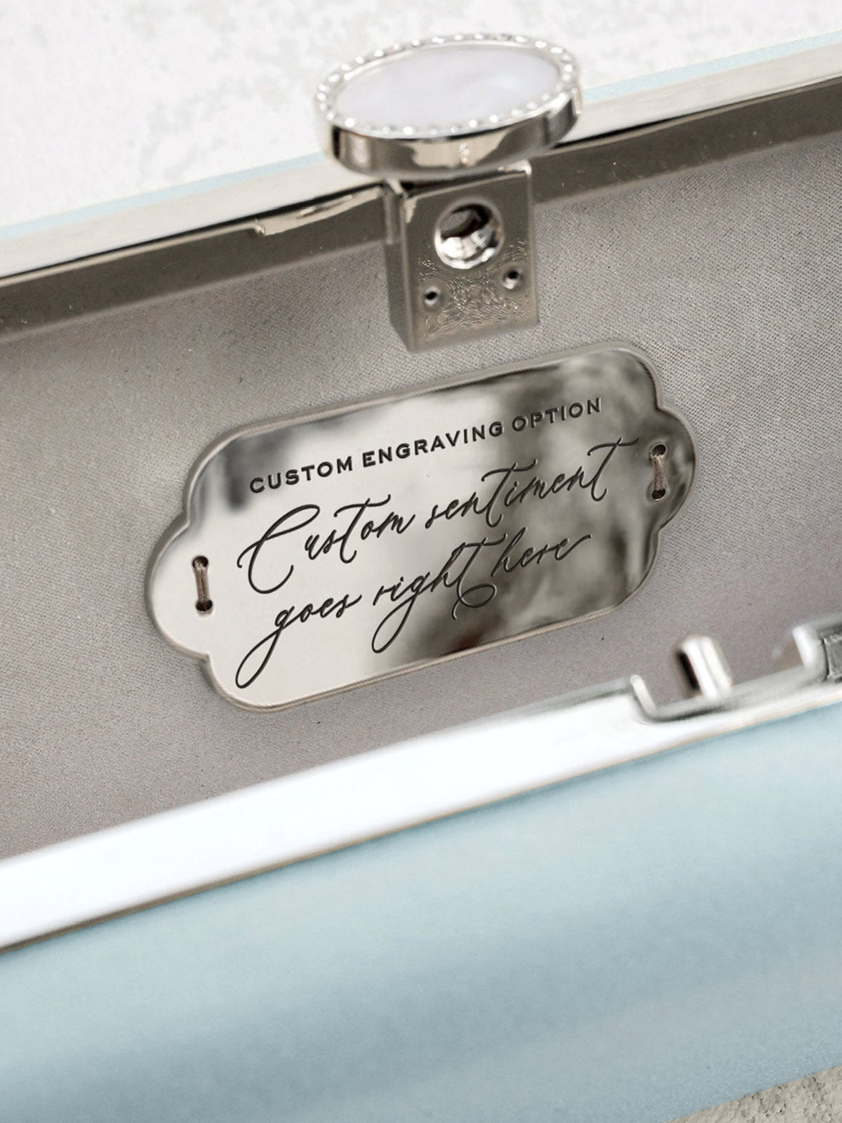 Satin Bella Clutch | Ice Blue Satin Bella Clutch | Ice Blue