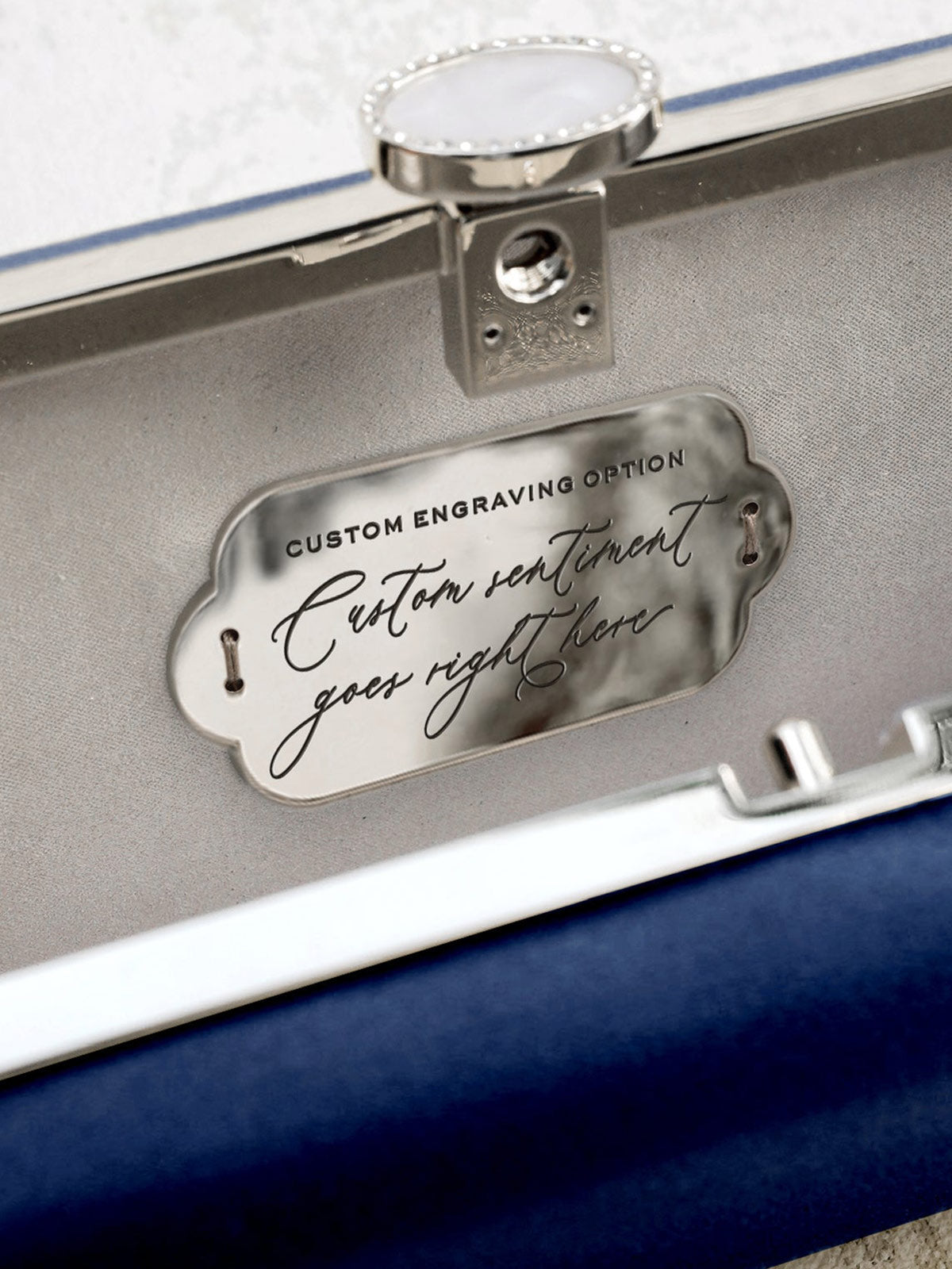 Satin Bella Clutch | Navy Satin Bella Clutch | Navy