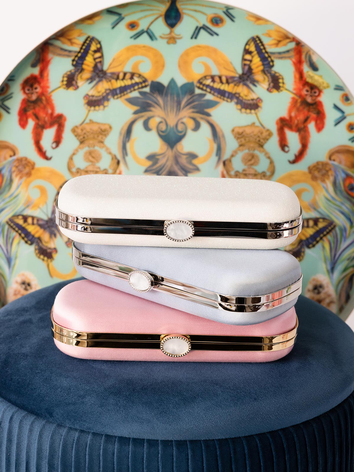 Satin Bella Clutch | Pink Sky Satin Bella Clutch | Pink Sky