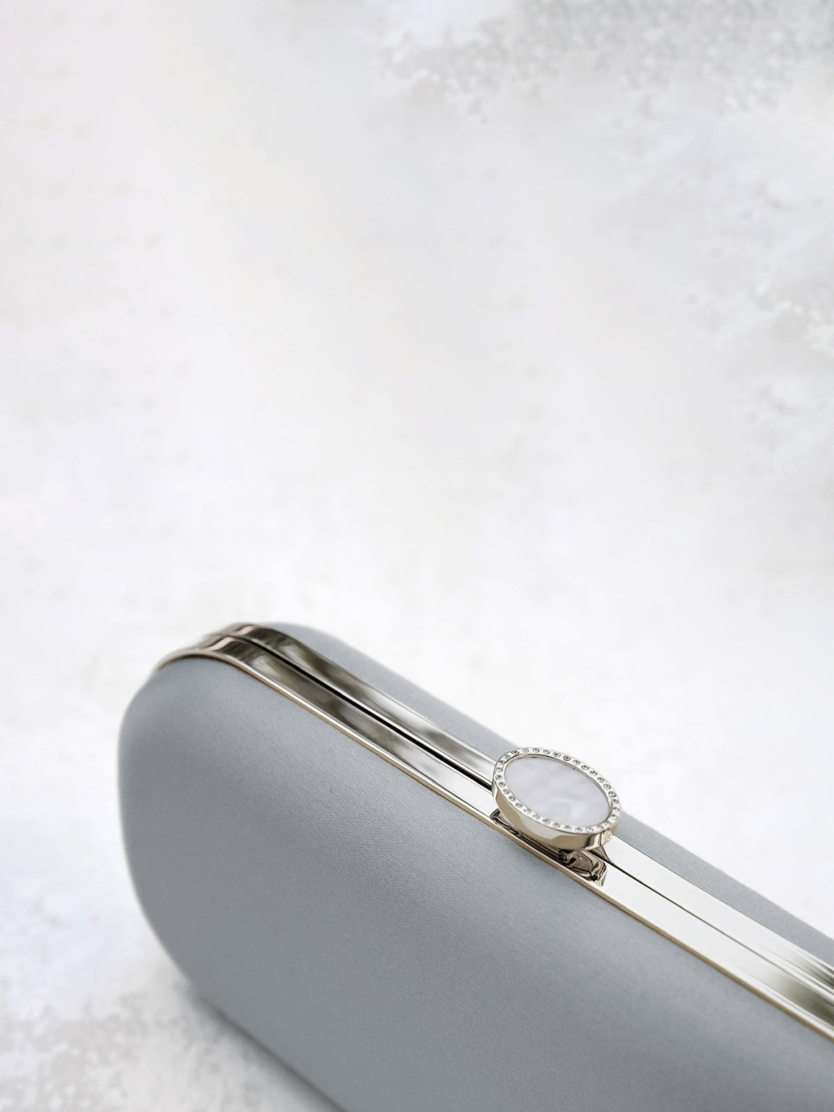 Satin Bella Clutch | Silver Smoke Satin Bella Clutch | Silver Smoke
