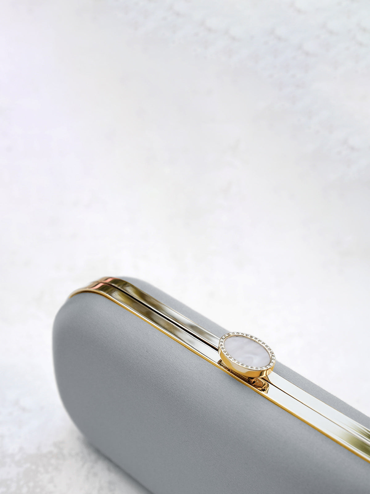 Satin Bella Clutch | Silver Smoke Satin Bella Clutch | Silver Smoke