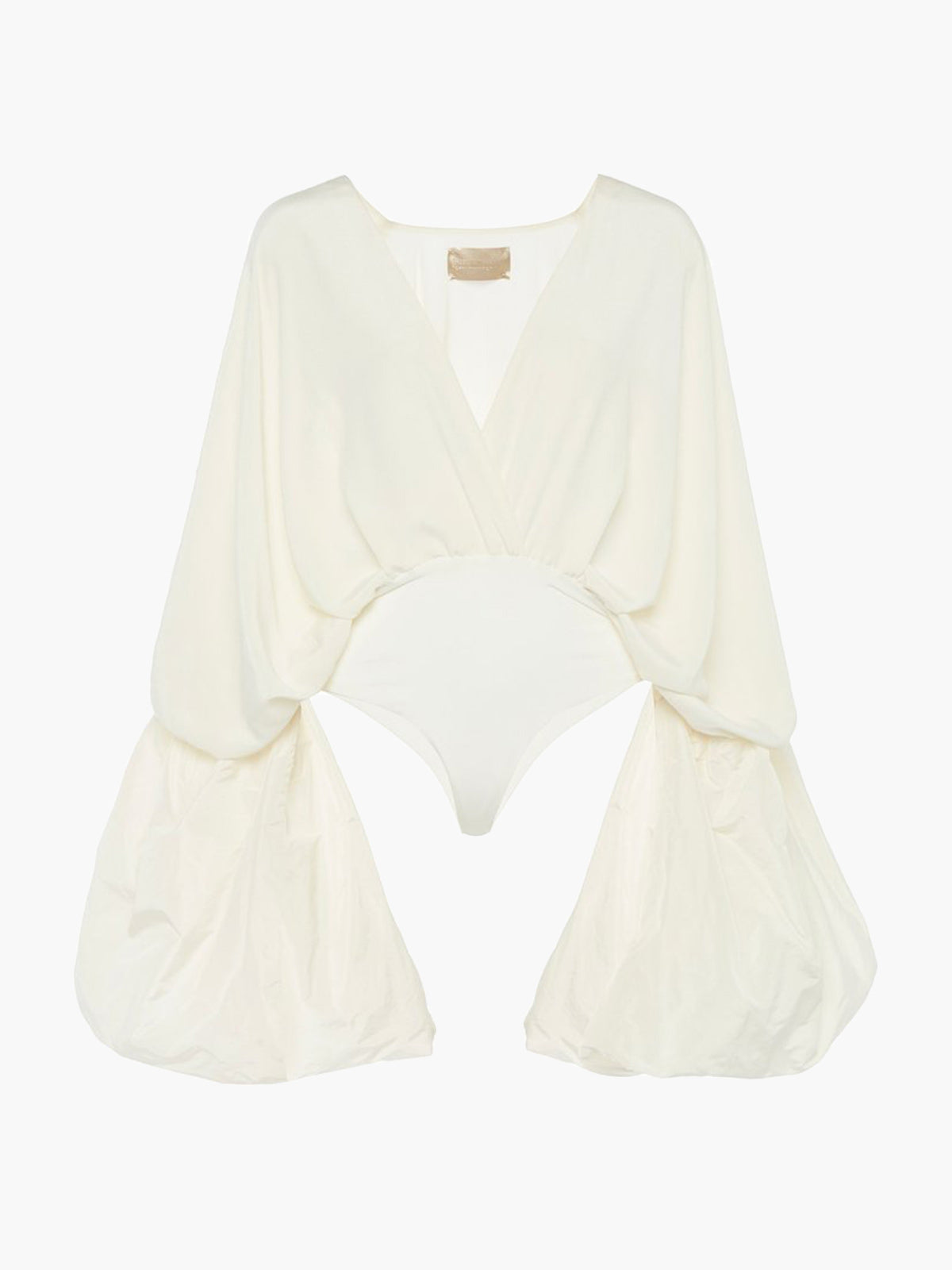 Aura Draped Silk Bodysuit Aura Draped Silk Bodysuit - Fashionkind