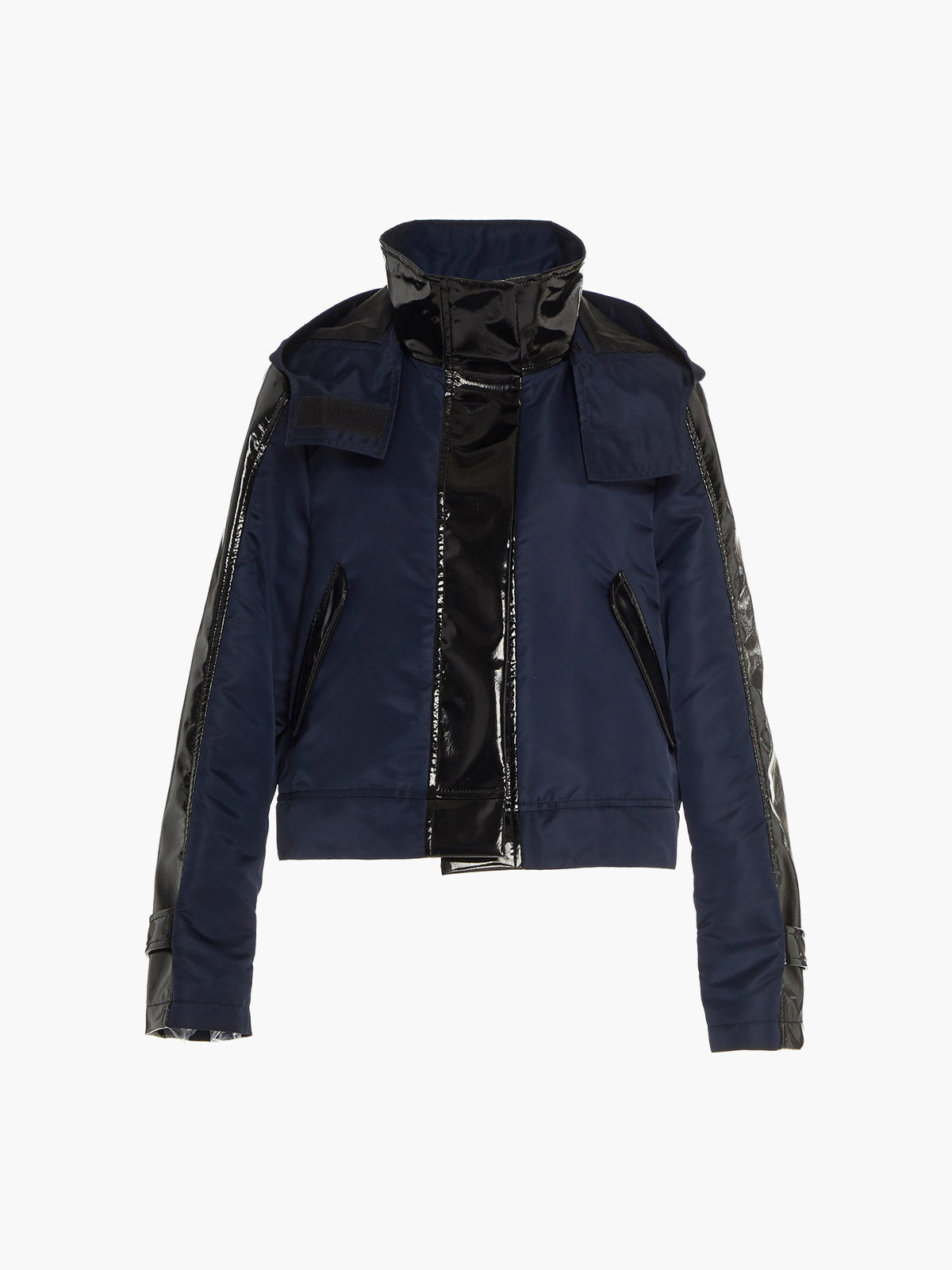 Water Resistant Convertible Sustainable Raincoat | Navy/Black Water Resistant Convertible Sustainable Raincoat | Navy/Black