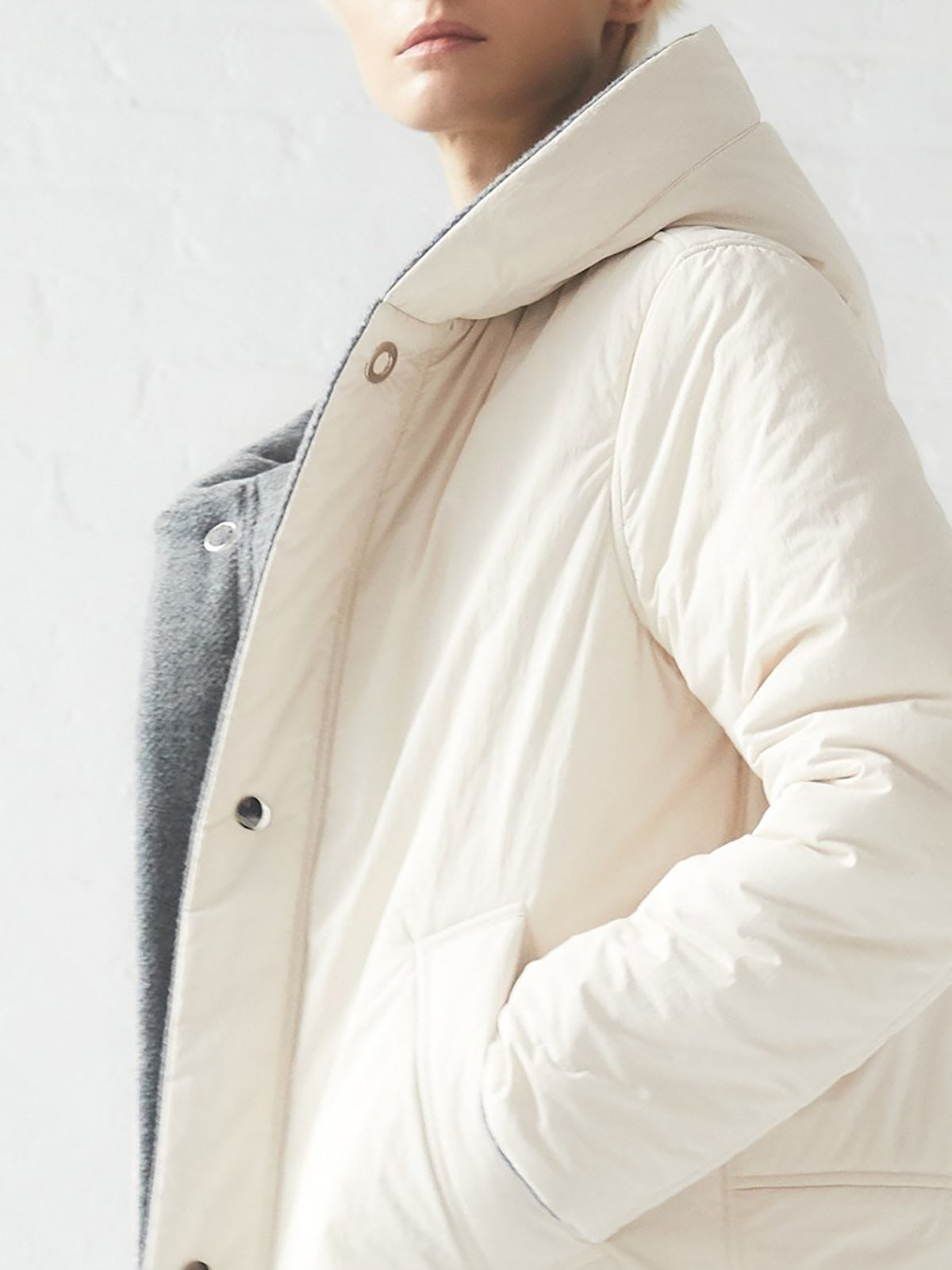 Reversible Sustainable Down Wool Coat Reversible Sustainable Down Wool Coat