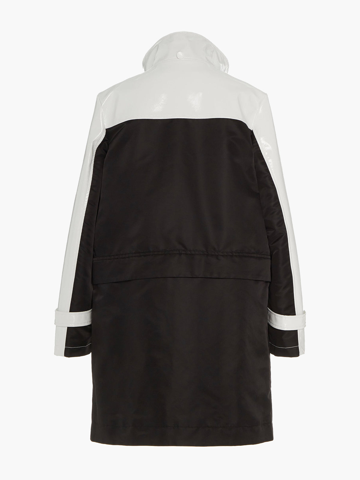 Water Resistant Convertible Sustainable Raincoat | Black/White Water Resistant Convertible Sustainable Raincoat | Black/White