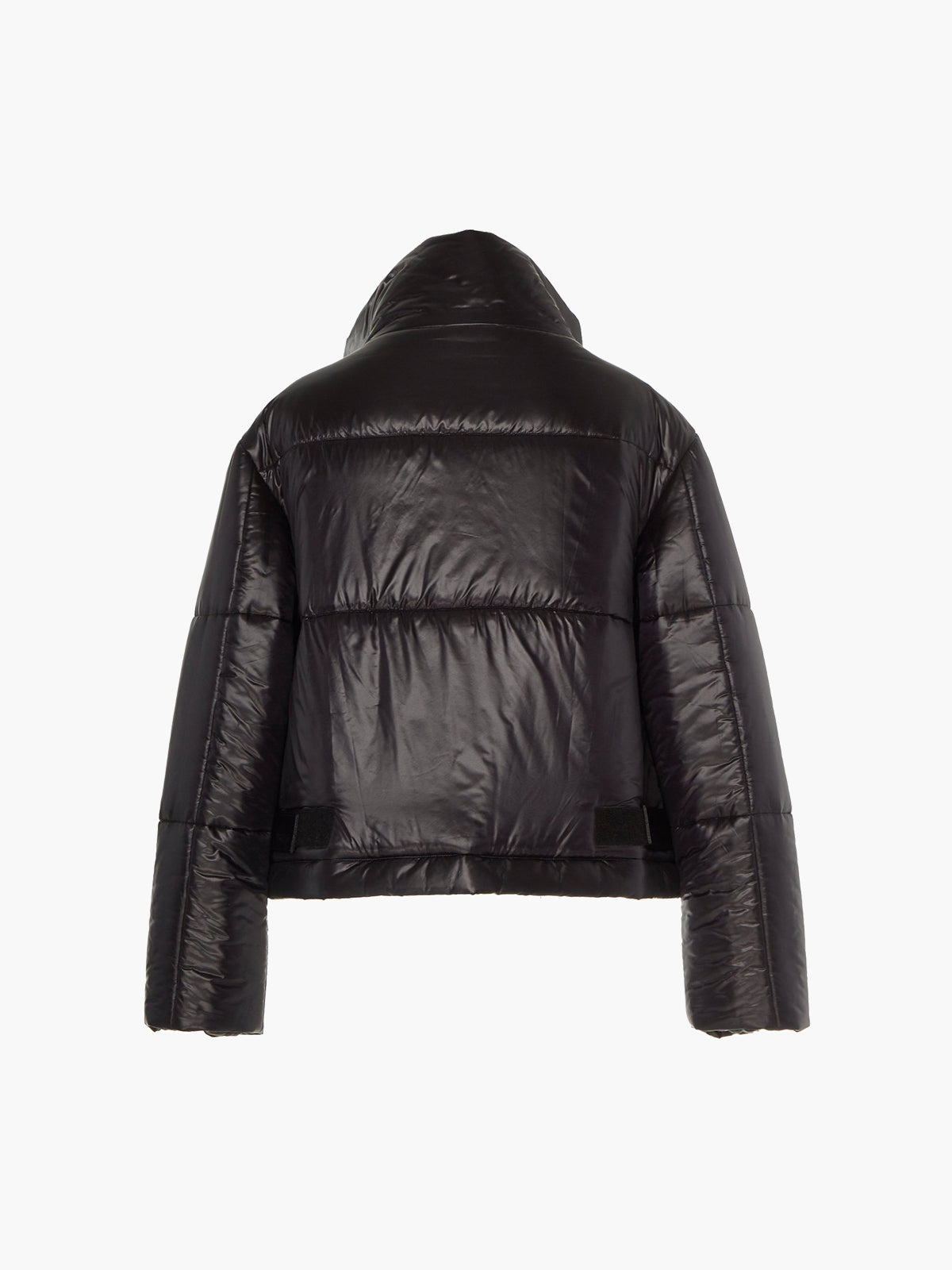 Reversible Cropped Sustainable Down Coat | Black/Purple Reversible Cropped Sustainable Down Coat | Black/Purple