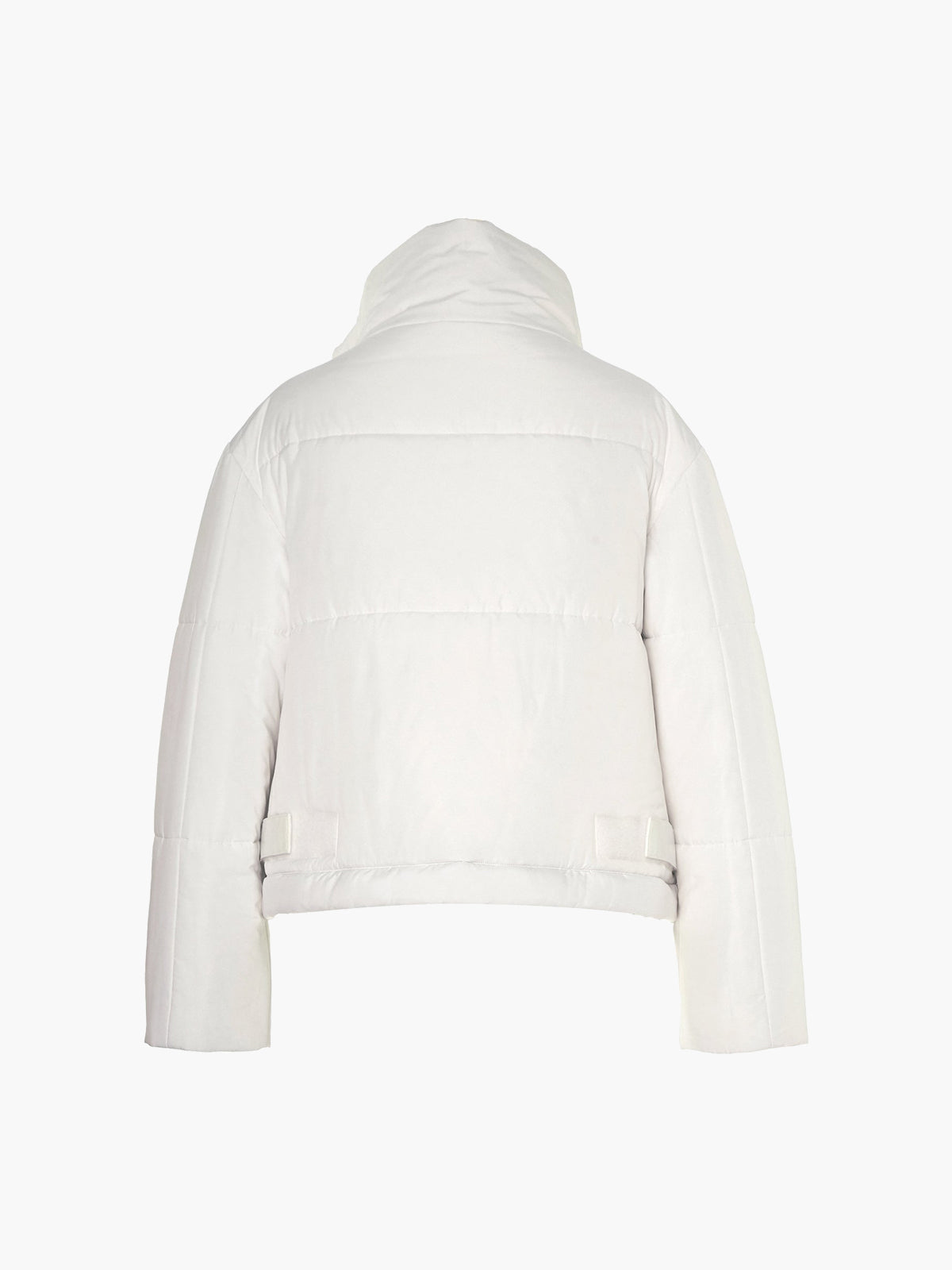 Reversible Cropped Sustainable Down Coat | White/Citron Reversible Cropped Sustainable Down Coat | White/Citron
