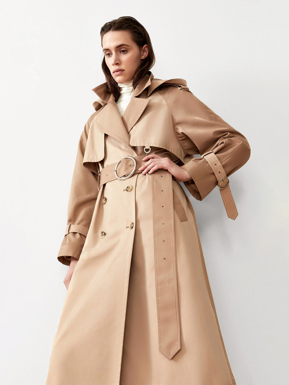 Sustainable Water Resistant Trench Coat | Camel