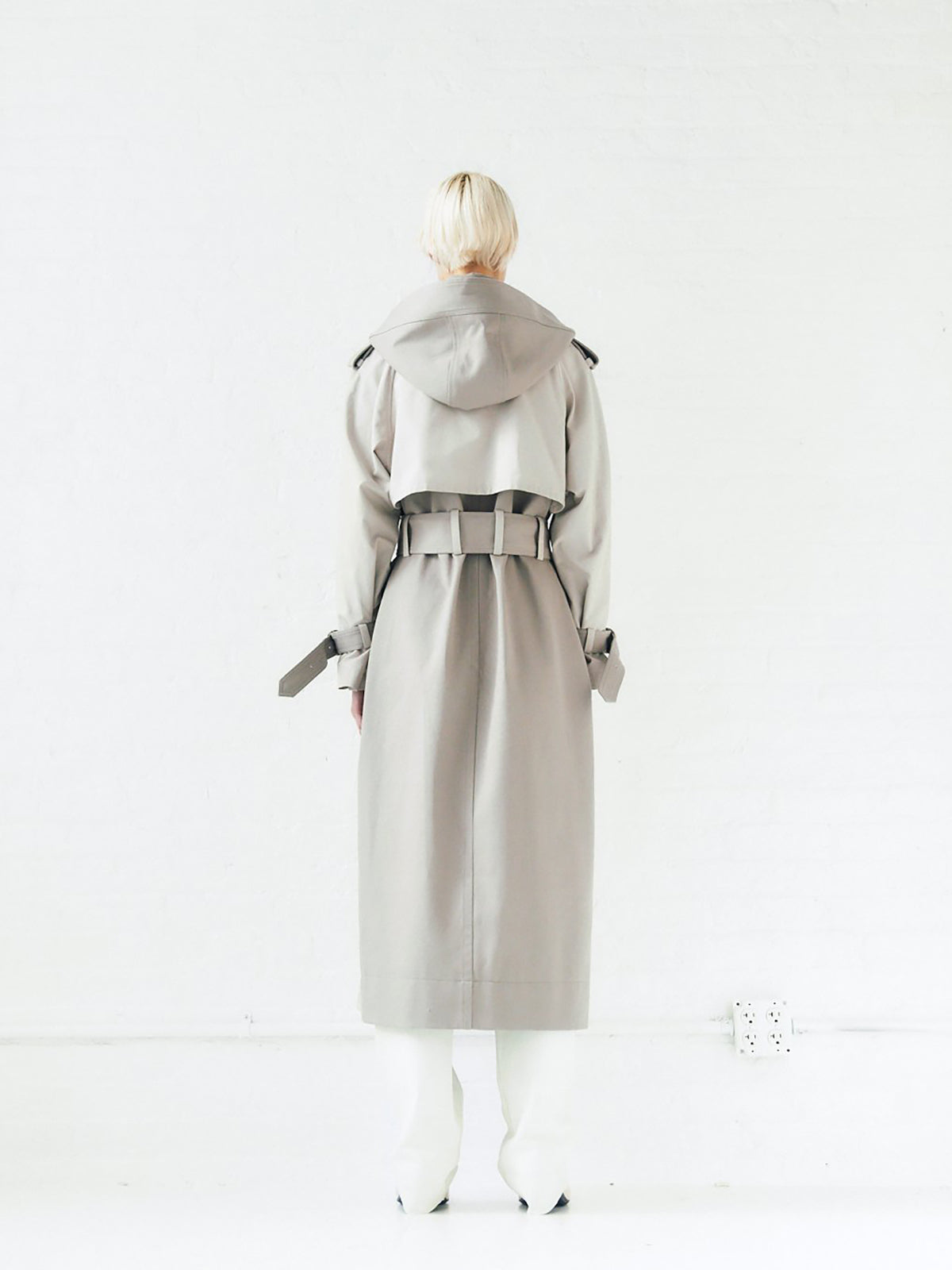 Sustainable Water Resistant Trench Coat | Light Grey Sustainable Water Resistant Trench Coat | Light Grey