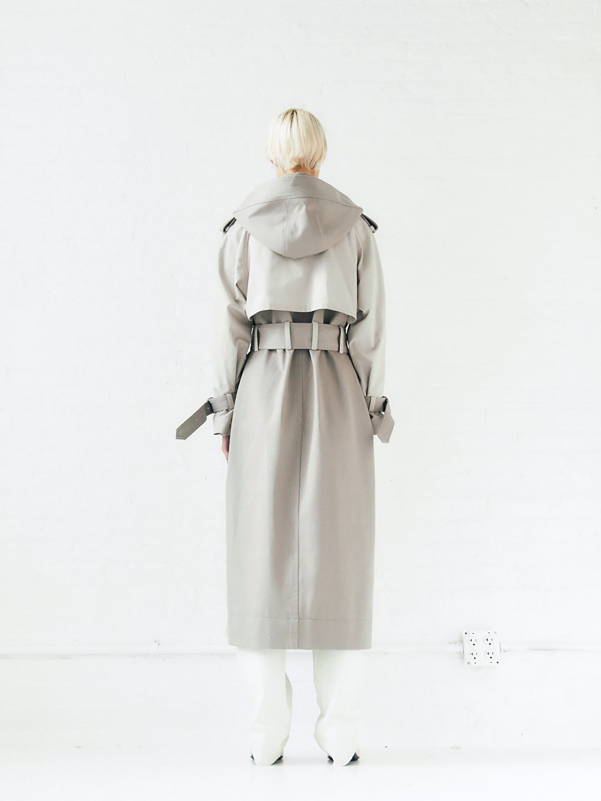 Sustainable Water Resistant Trench Coat | Light Grey | Fashionkind