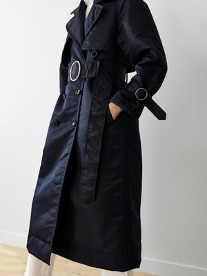 Sustainable Down Filled Satin Trench Sustainable Down Filled Satin Trench