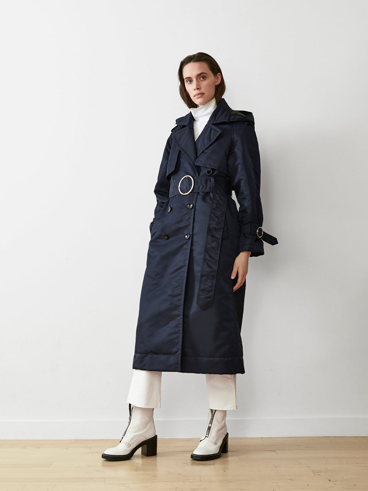 Sustainable Down Filled Satin Trench Sustainable Down Filled Satin Trench