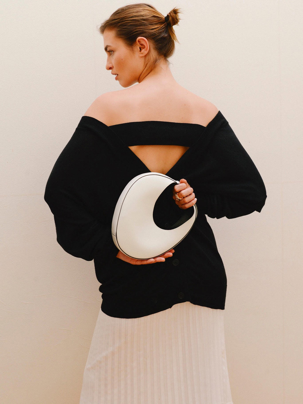 Ostra Micro Handbag | Off White/Gold Ring Ostra Micro Handbag | Off White/Gold Ring