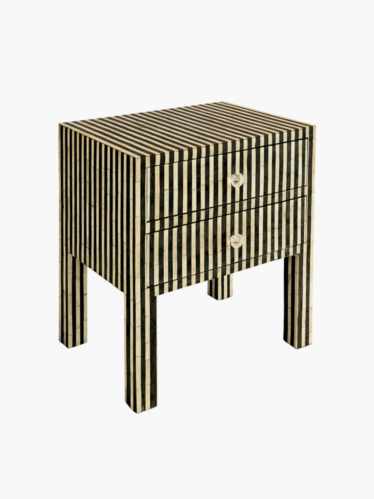 Bedside Table With Line Design
