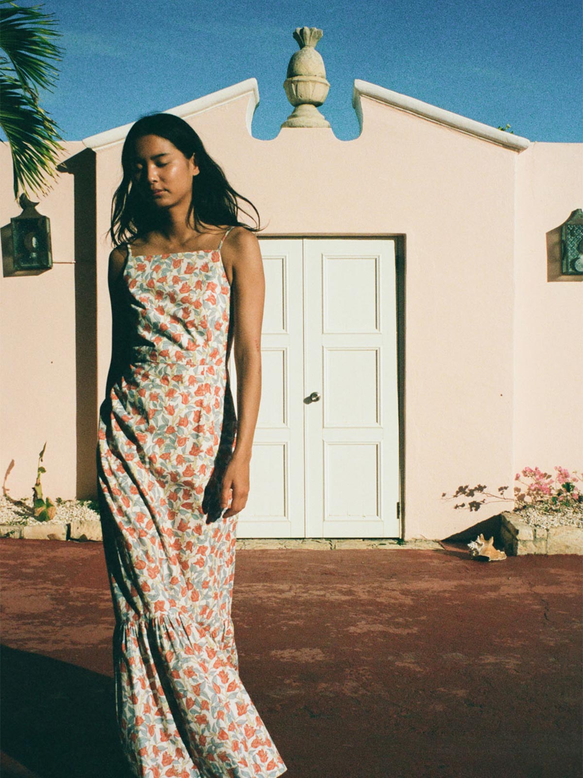 High Neck Maxi Dress | Red Bougainvillea High Neck Maxi Dress | Red Bougainvillea