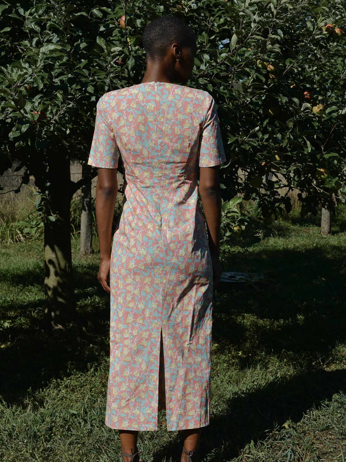Mod Midi Dress | Coral Bougainvillea