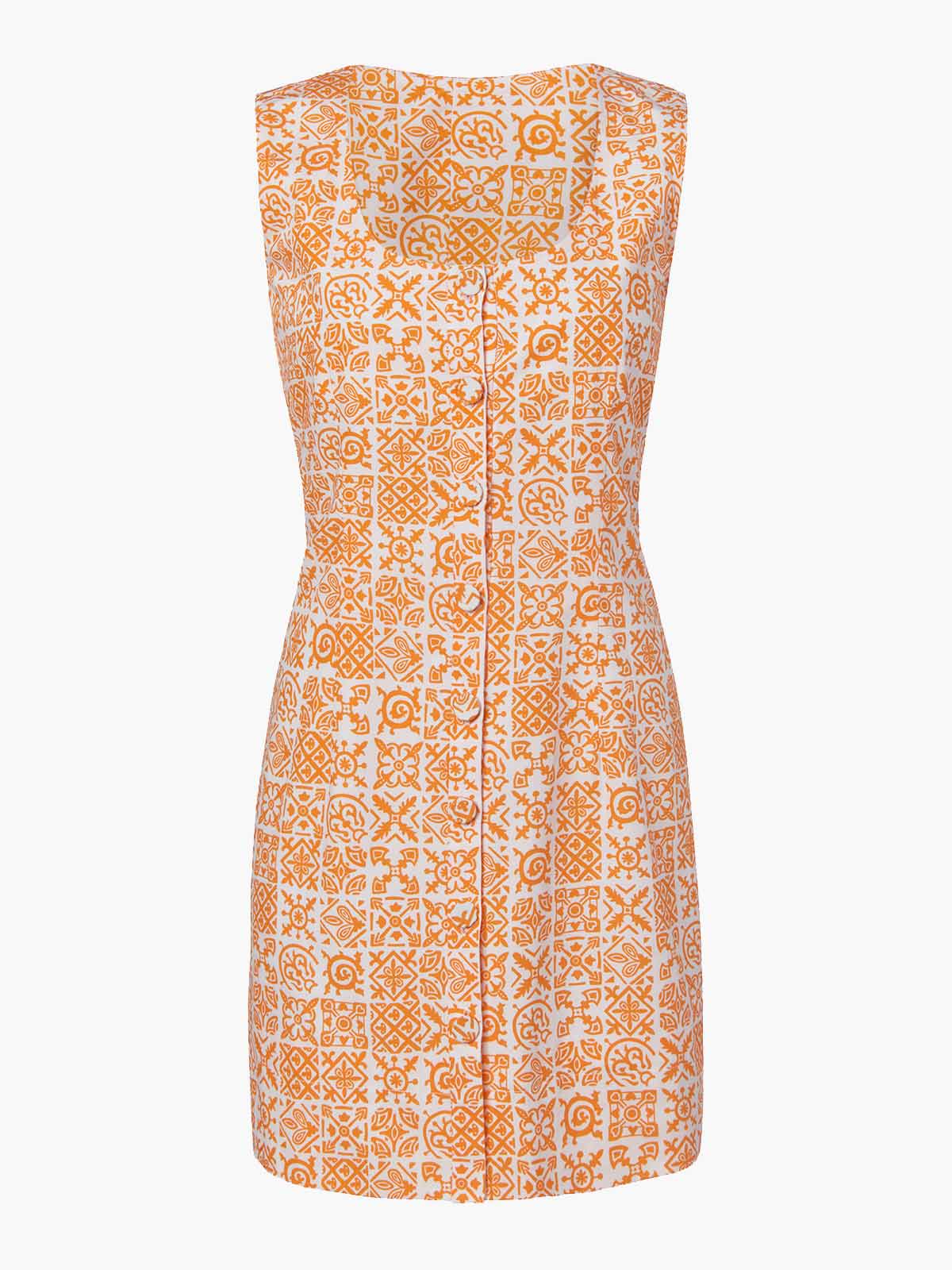 Mod Mini Dress | Orange Checkerboard Mod Mini Dress | Orange Checkerboard