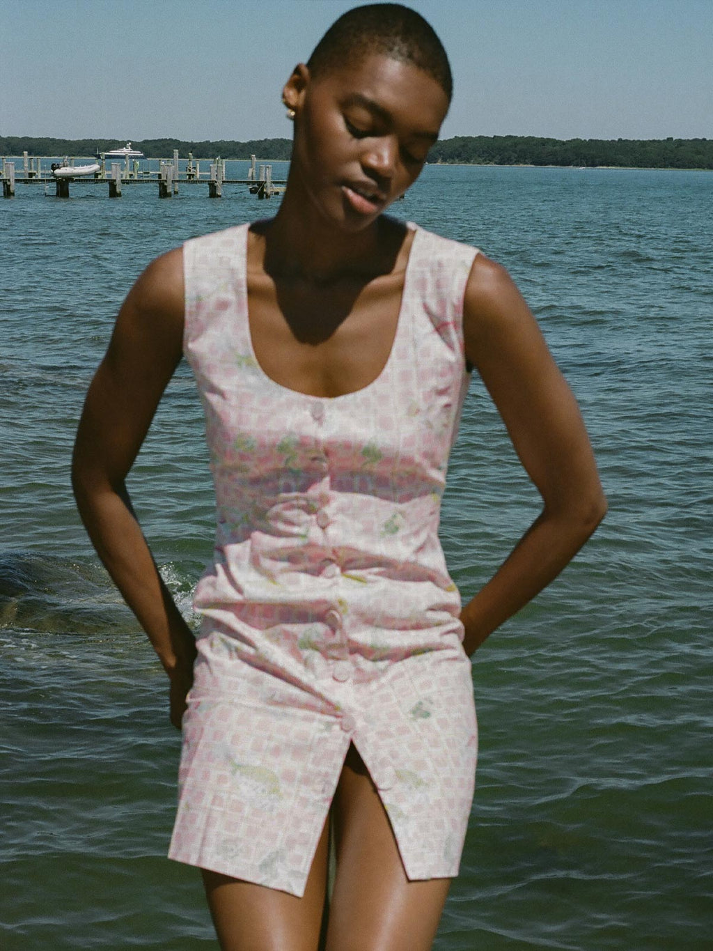 Mod Mini Dress | Pink Fishing Net