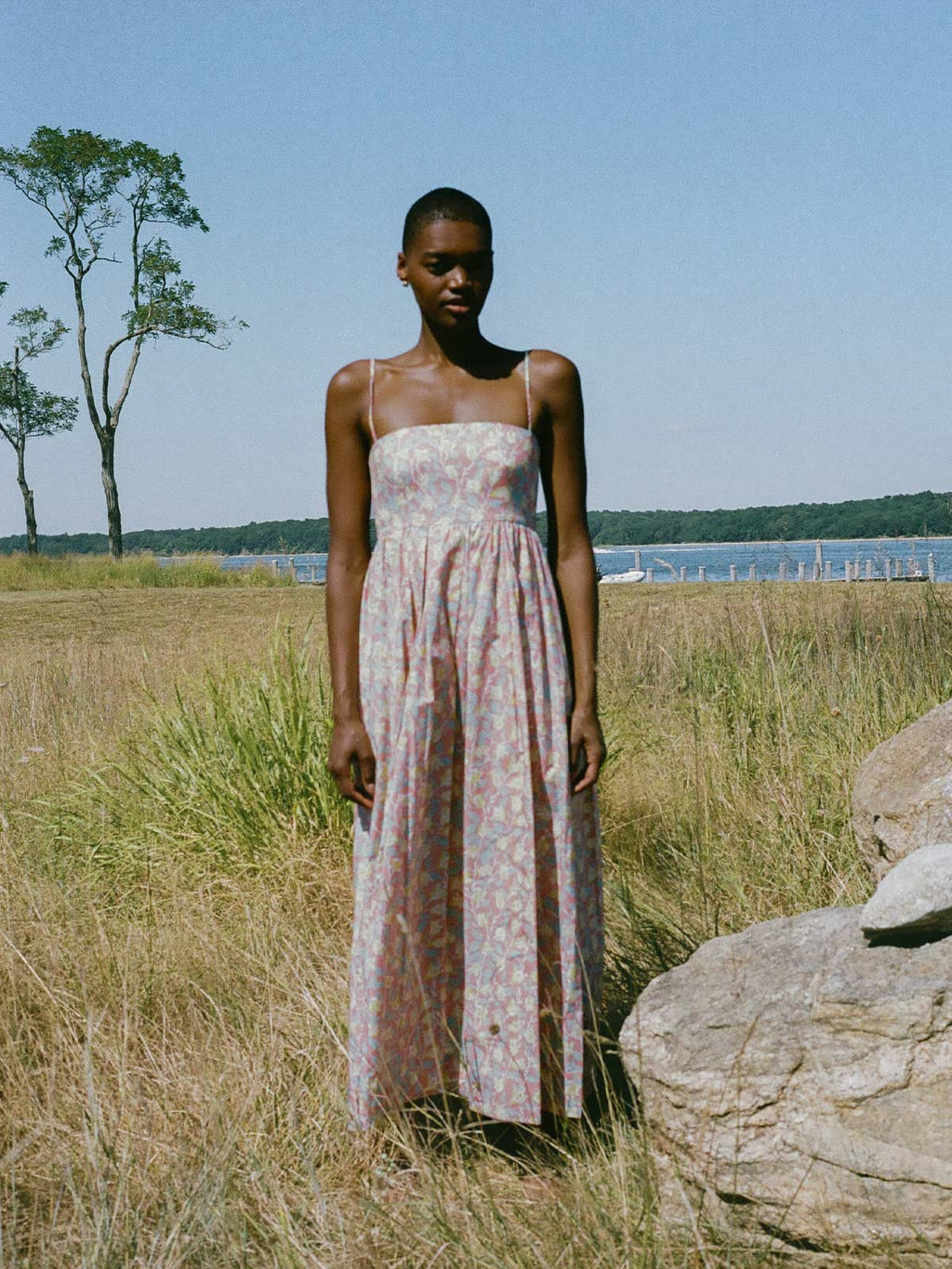 Nicole Dress | Coral Bougainvillea