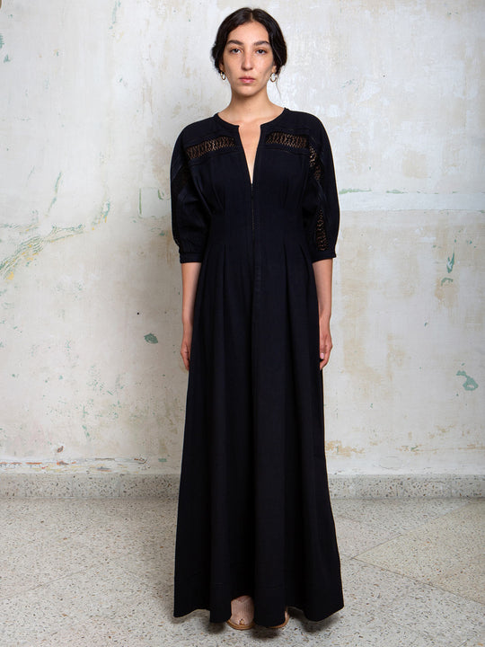 Concha Maxi Dress | Black
