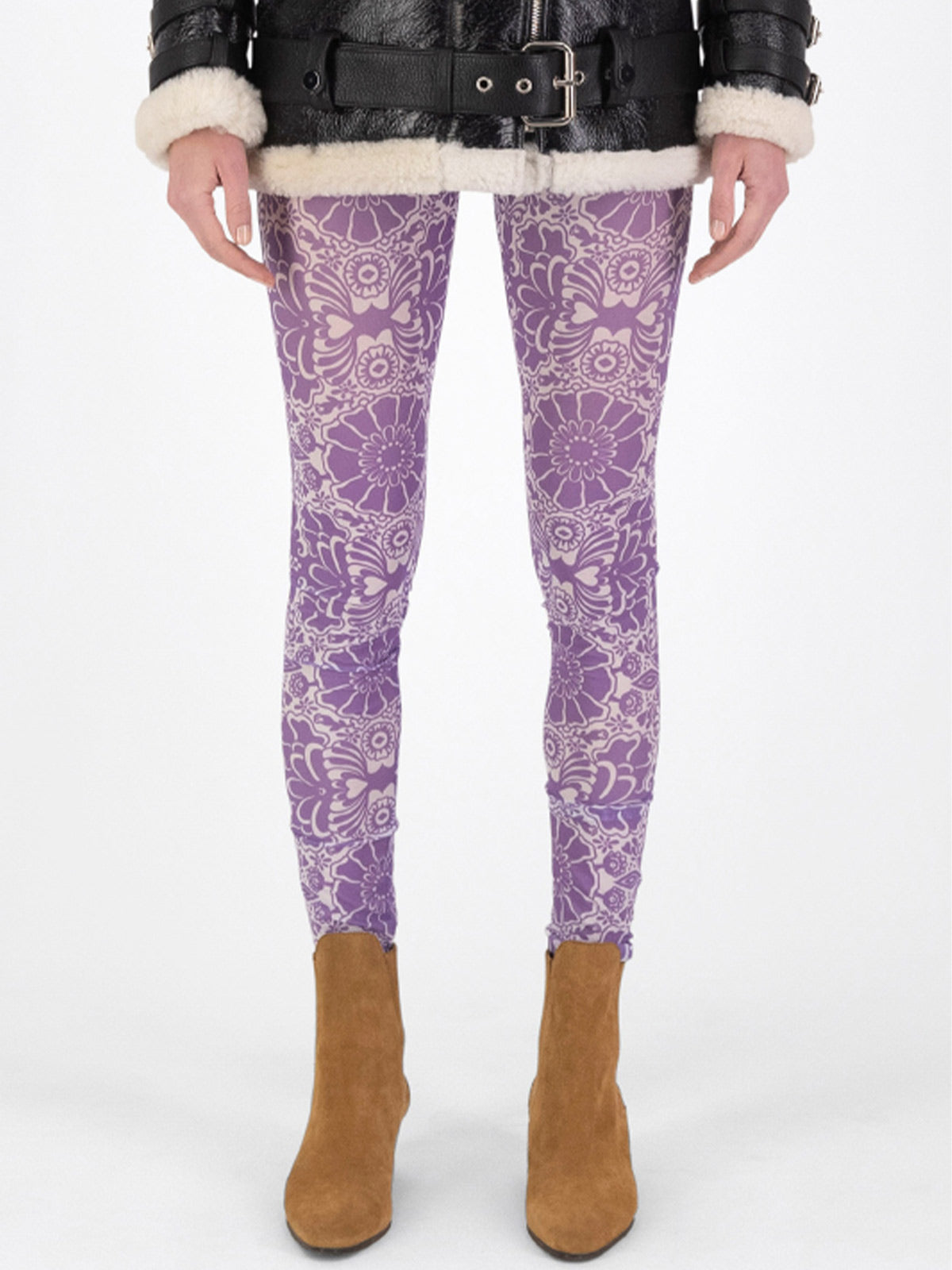 Antonella Leggings | White Purple Antonella Leggings | White Purple