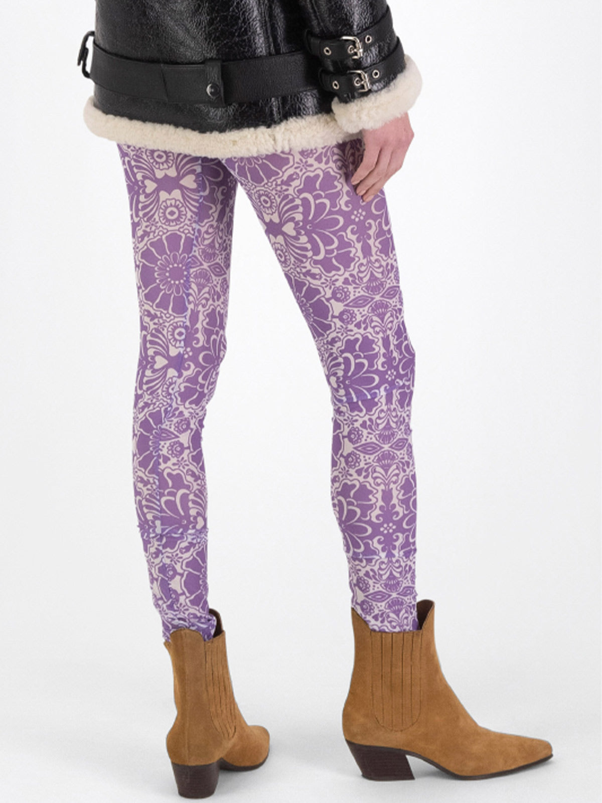 Antonella Leggings | White Purple Antonella Leggings | White Purple