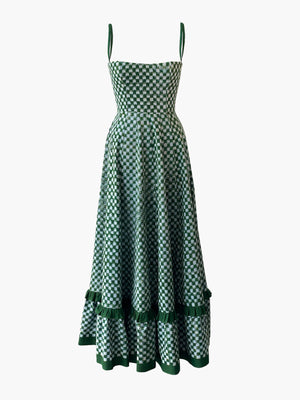 Checkmate Dress | Green Checkmate Dress | Green