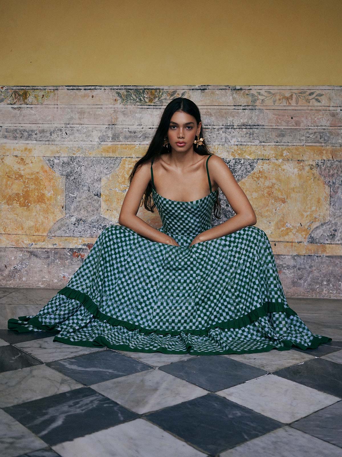 Checkmate Dress | Green Checkmate Dress | Green