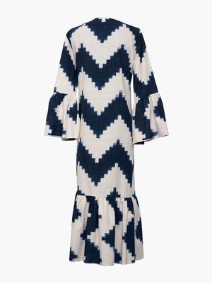 Viento Dress | Zig Zag Navy Blue Viento Dress | Zig Zag Navy Blue